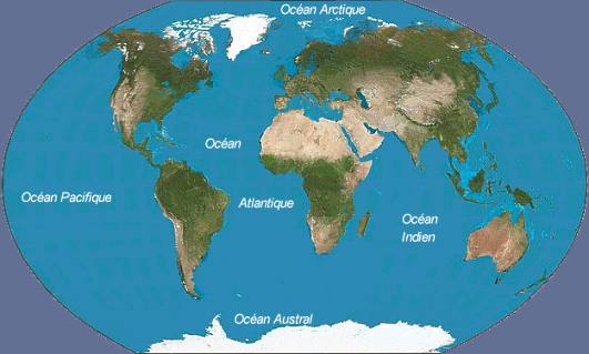 'La terre et ses cinq océans